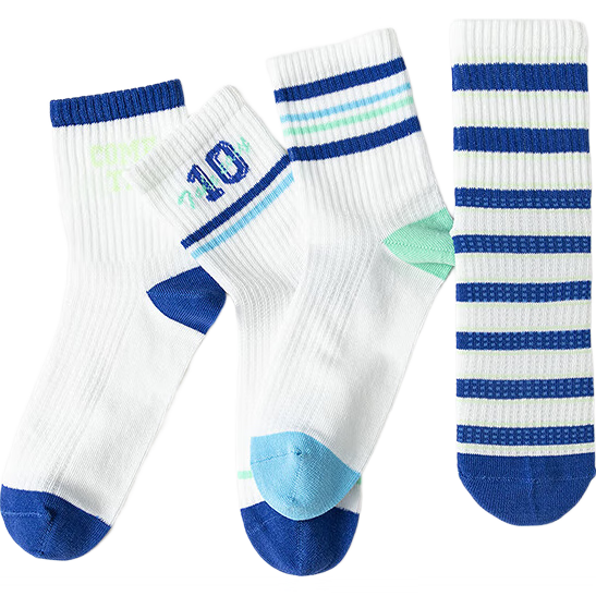 BALABALA Children's Socks Summer Mesh Socks Thin Style Boys Girls Preppy Short Socks Four Pairs Pack 208225172210
