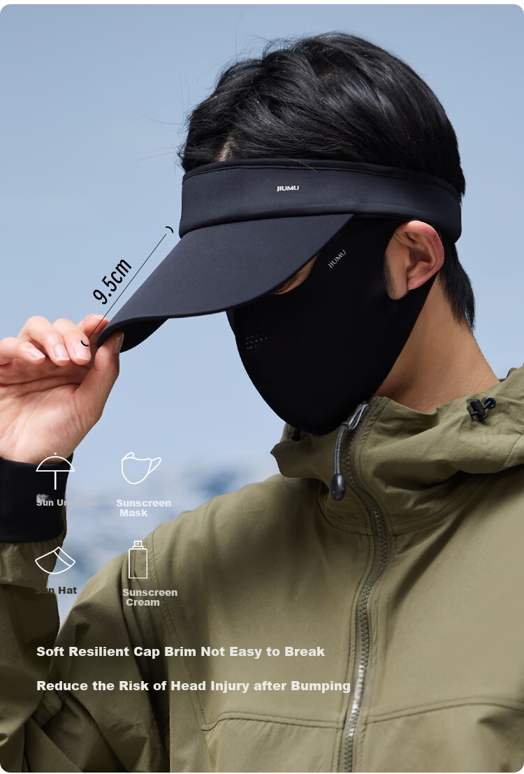 JIUMU Sun Protection Hat for Men, Sun Visor Cap, Sun Hat, Visor Cap, Running And Hiking Hat, Fishing Hat, Summer UV Protection Hat 5
