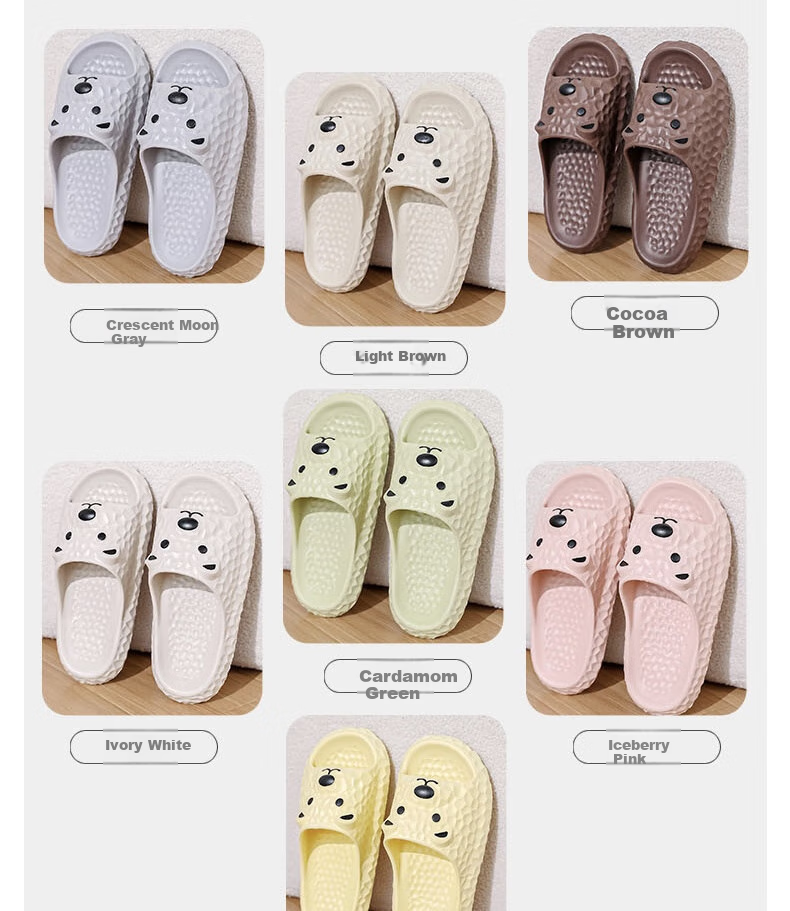 Huameijianbu Ice Bear Stepping on Poop Feeling Arch Support Soft Elastic Bathroom Indoor Outdoor Wear Non-Slip Slippers HM9811 Warm Yellow Size 37-38 6