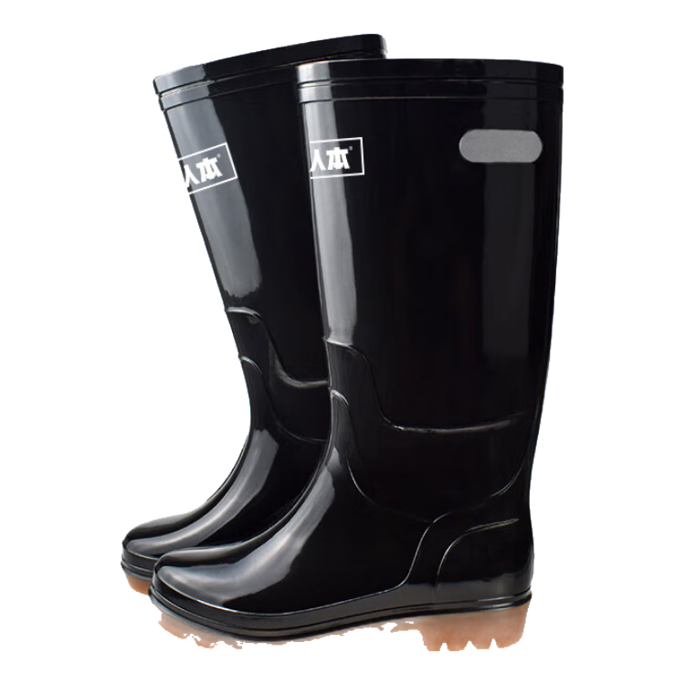 RENBEN Men's Classic Waterproof Shoes, Outdoor Wear-Resistant Rubber Shoes, Non-Slip Rain Boots, Overshoes, 898 Tall Boots, Size 41
