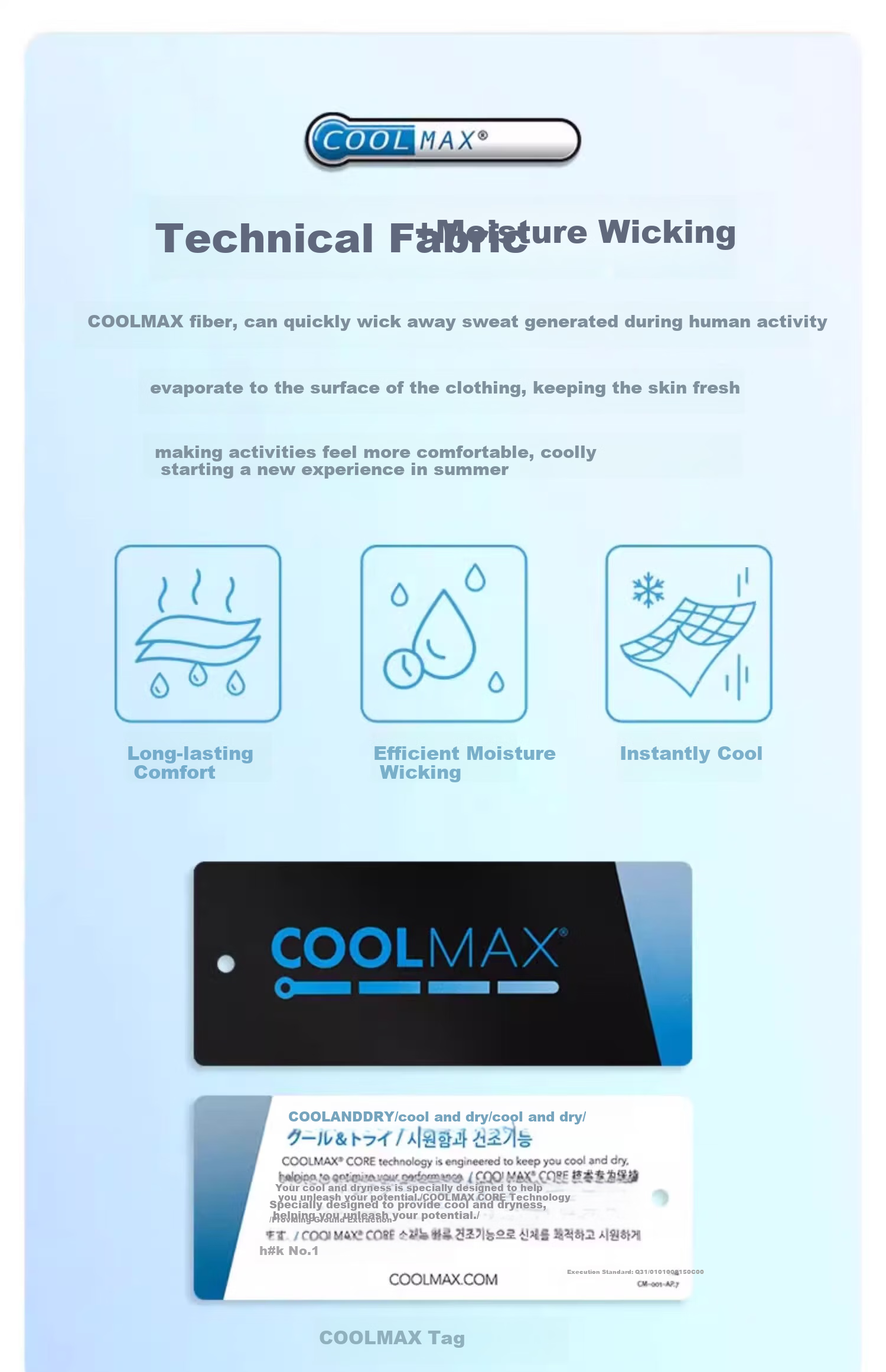 Xiahushijia [Feitian Niu Zai Summer] Coolmax Ice Elastic Cotton Jeans for Men, Straight-Leg Ankle-Length Pants - Light Blue, Size 30 7