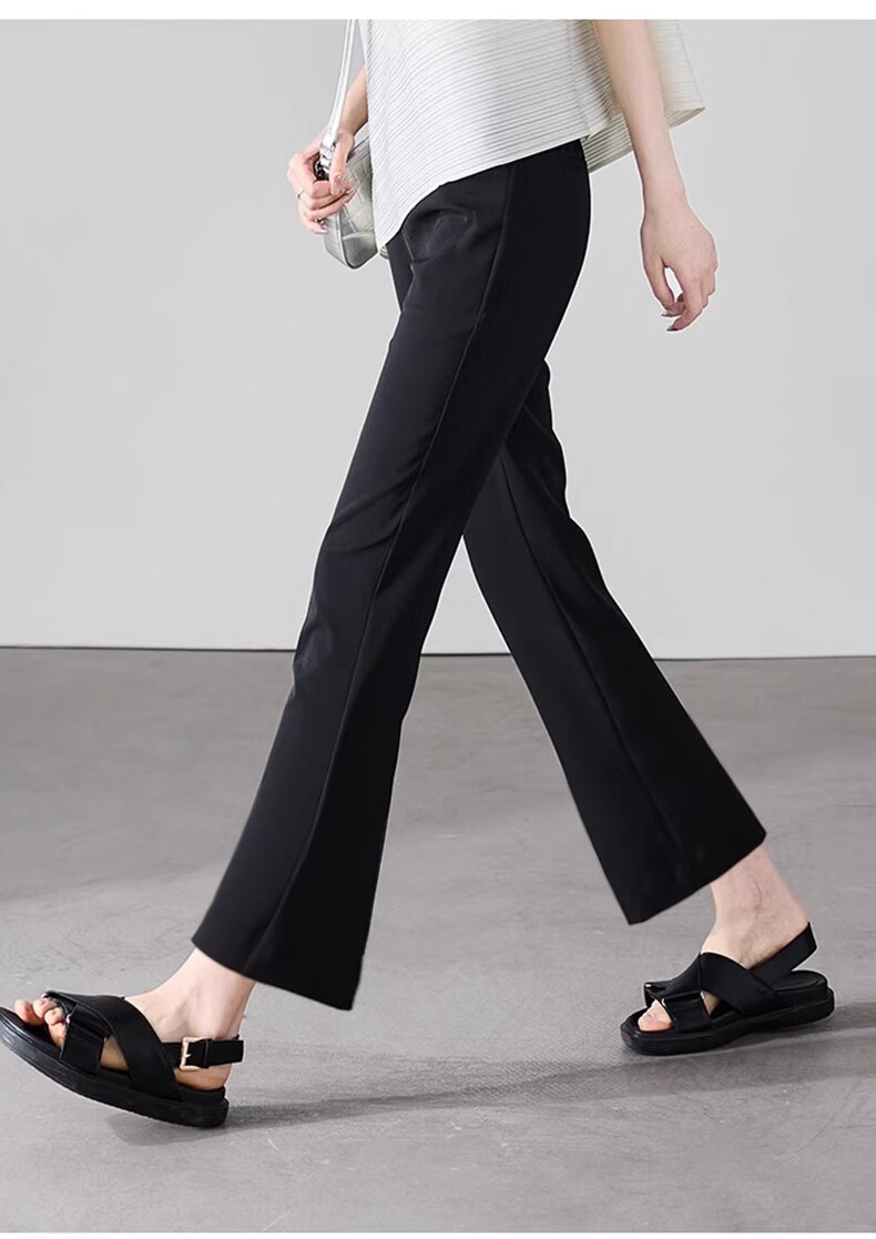 JOYNCLEON Maternity Pants Summer Thin Flared No Belly Support Long Pants Petite Maternity Wear Black XXL Jyk181766 22