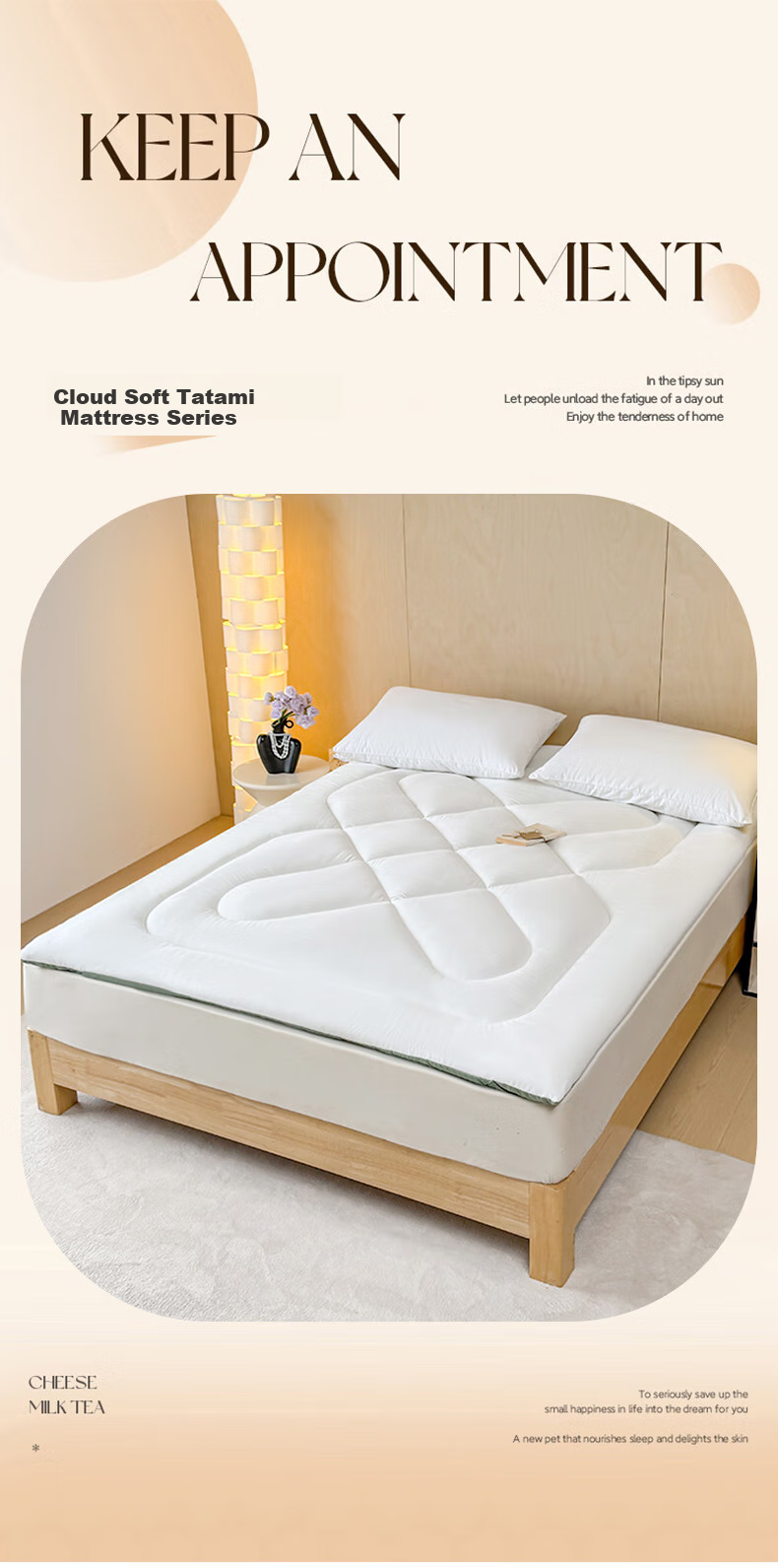 Grace Class A Thickened Fiber Mattress, Student Pad, Single Bed Mat, White And Green, 1.8 Meters 1