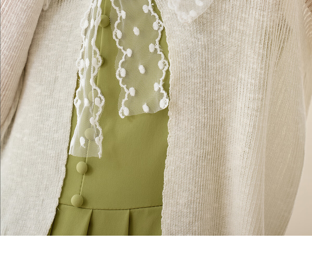 Pincai Women's Summer Ice Silk Lace Tie Cardigan Thin Shawl Air Conditioning Shirt P52Z070 41
