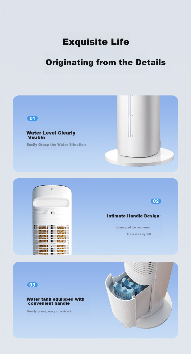 GREE [Plasma Sterilization] Home Air Conditioner Fan with Humidification, Cooling Fan with Water Cooling, Bladeless Tower Fan, Energy-Saving Cooling Machine, Air Cooler KS-06X70Dag 19