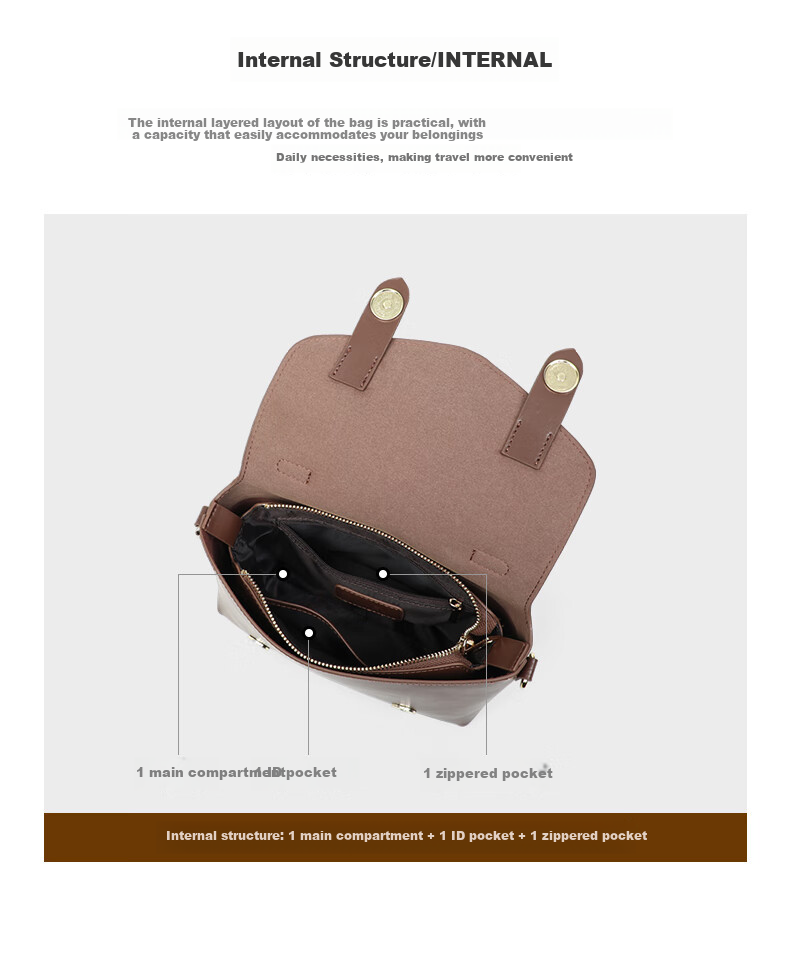 Viney Leather Handbag, Women's Fashion Crossbody Cambridge Bag, Light Shoulder Bag, Practical Birthday And Mother's Day Gift for Mom 8