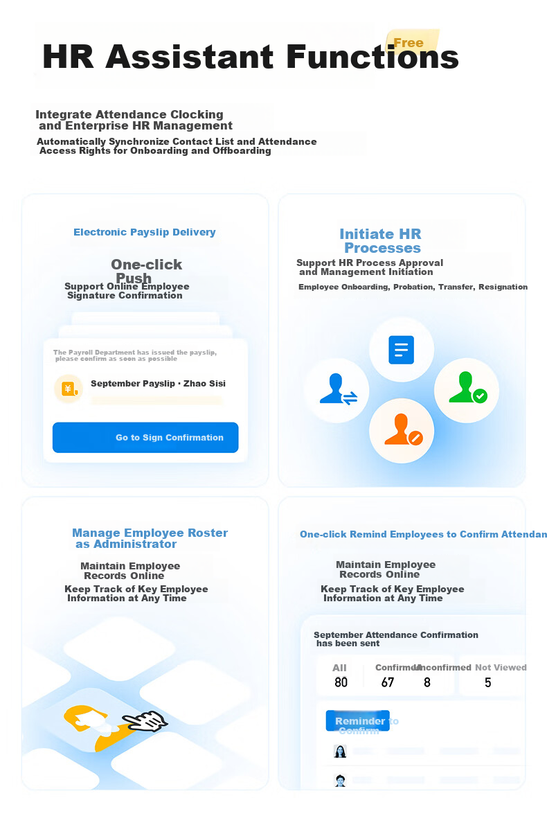 Enterprise WeChat Attendance Machine Fingerprint Time Clock with Built-in 4G Network Smart Cloud Attendance Device Employee Check-in and Check-out Fingerprint Punch Card Machine 17
