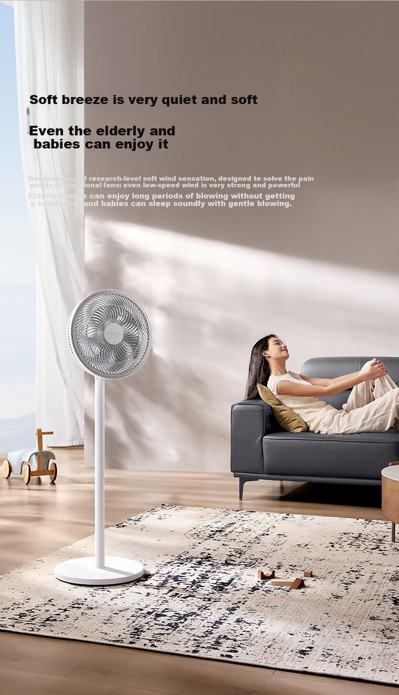AIRMATE [Smart Remote Control] Seven-Blade Home High Airflow Floor Fan, Electric Fan, Desktop Air Circulator, Small Fan, 6-Speed Storm Timer Fan, High-Definition Screen Display FS30-R99 5