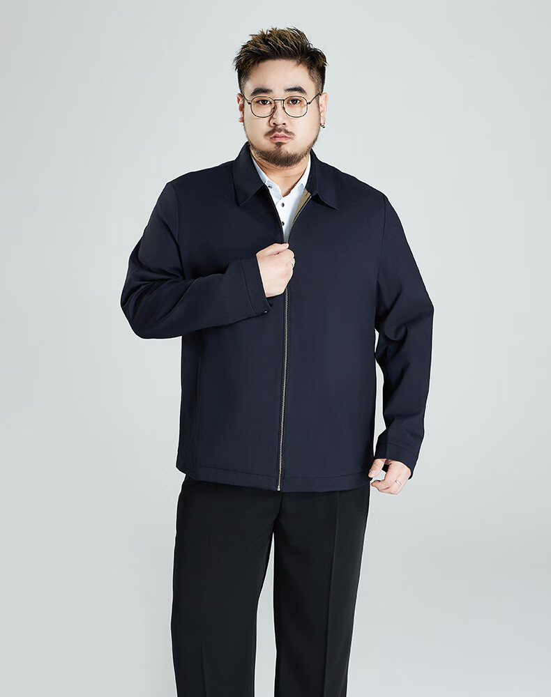 Ayoupang Large Size Business Executive Jacket for Middle-Aged And Elderly Men, Lapel Collar Coat, Black, 4XL (200-220 Jin) 7
