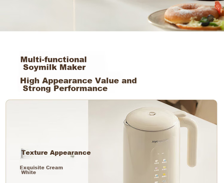 Joyoung Home 1.2L Soy Milk Maker with Timer, Blender-Free, Fully Automatic, Mini, Low-Noise, Fast-Pulp Maker for Fruits And Vegetables, Rice Paste Machine DJ12X-D355 8