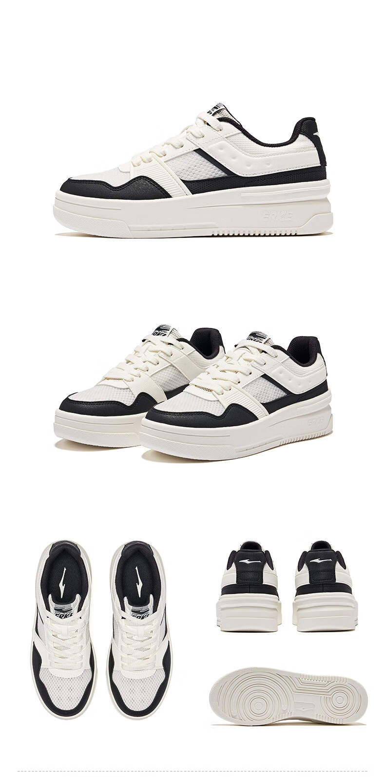 ERKE Women's Sneakers, Summer New Style Breathable Versatile Casual Shoes, Thick-Soled Comfortable Sports Shoes | Wanku 3 15