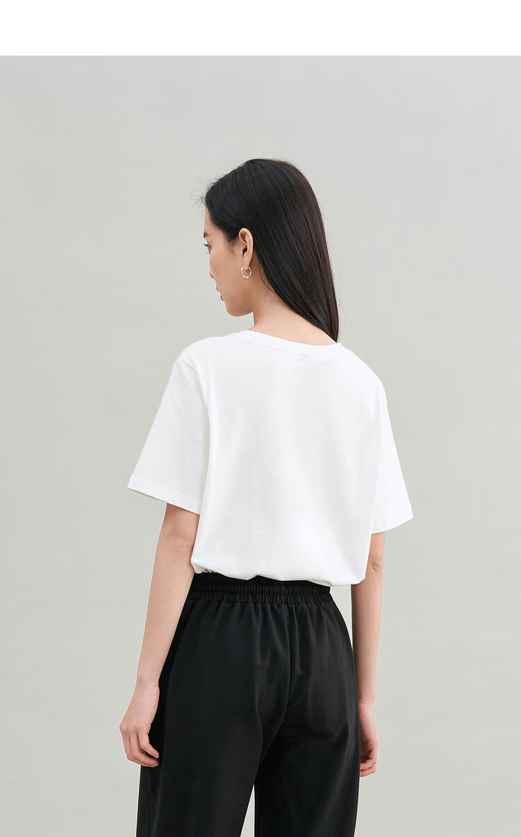INMAN Women's 2025 Summer Embroidered Comfortable Simple Pullover Loose Fit Cotton Short Sleeve T-Shirt Sakura Pink S 21