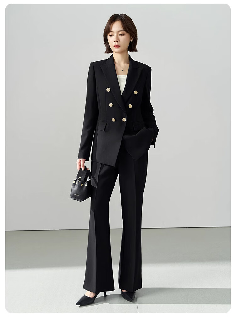 Bodexiaojie Women's High-End Suit Set for Commuting, Interviews, Professional Wear, Wrinkle-Resistant Business Blazer for Petite Figures 15