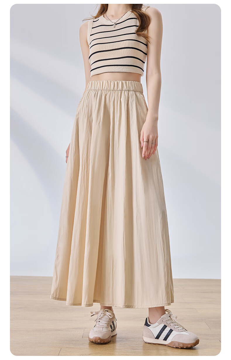 LangSha High-Waisted Yamamoto Skirt Pants for Women, Summer Lightweight Flowy Slimming A-Line Skirt Shorts, Loose Wide-Leg Pants for Petite Figures 1