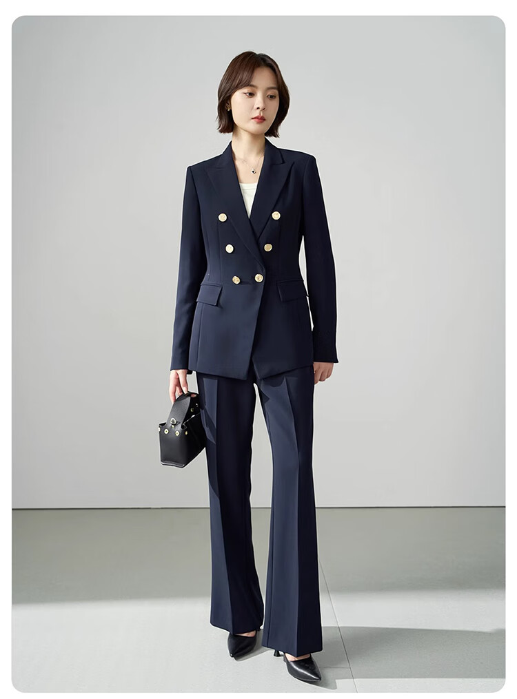Bodexiaojie Women's High-End Suit Set for Commuting, Interviews, Professional Wear, Wrinkle-Resistant Business Blazer for Petite Figures 11
