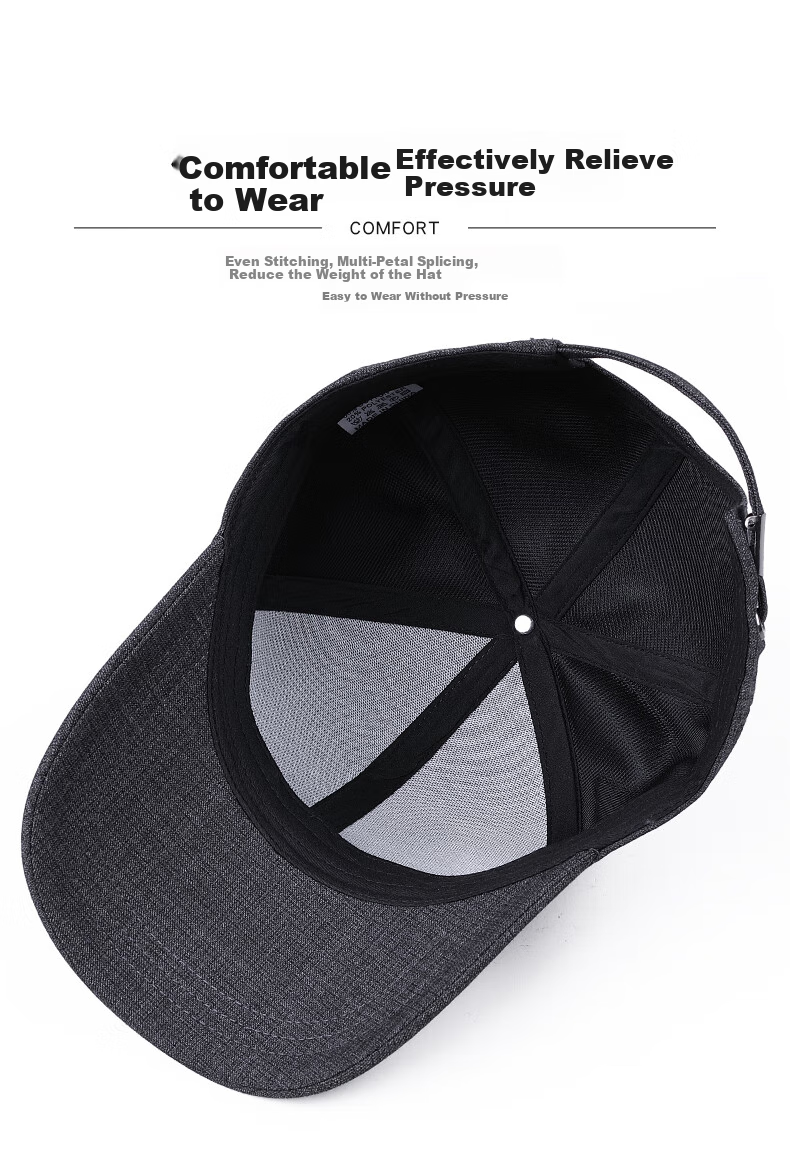 Denssyne Men's All-Season Casual Hard Brim Baseball Cap, Brand Authentic Sun Protection Cap for Middle-Aged And Elderly 6