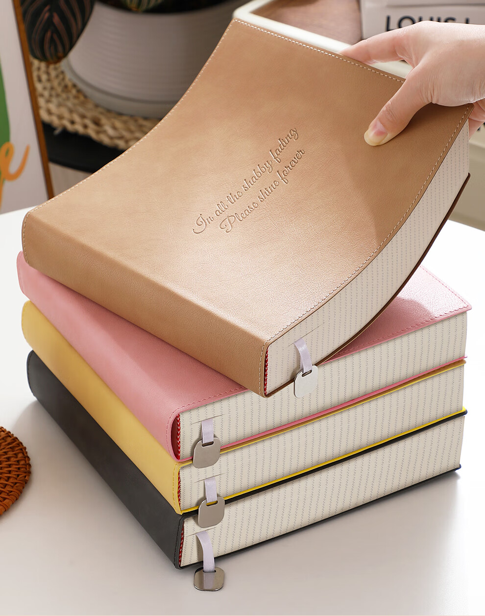 Jiaranheng [Lasts 2 Years] B5 Extra Thick Notebook, Aesthetically Pleasing Soft Cover, 16K Journal, 380 Sheets, 760 Pages, College Student Exam Preparation Notebook, Grid Paper Inner Pages, Customizable 2