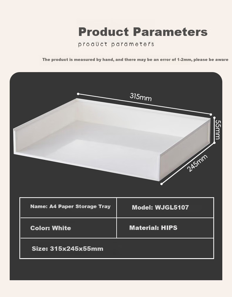 Kingdee A4 Paper Storage Tray, Simple Desktop File Organizer, Document Sorting Tray, Office Supplies File Holder, Storage Rack, WJGL5107 8