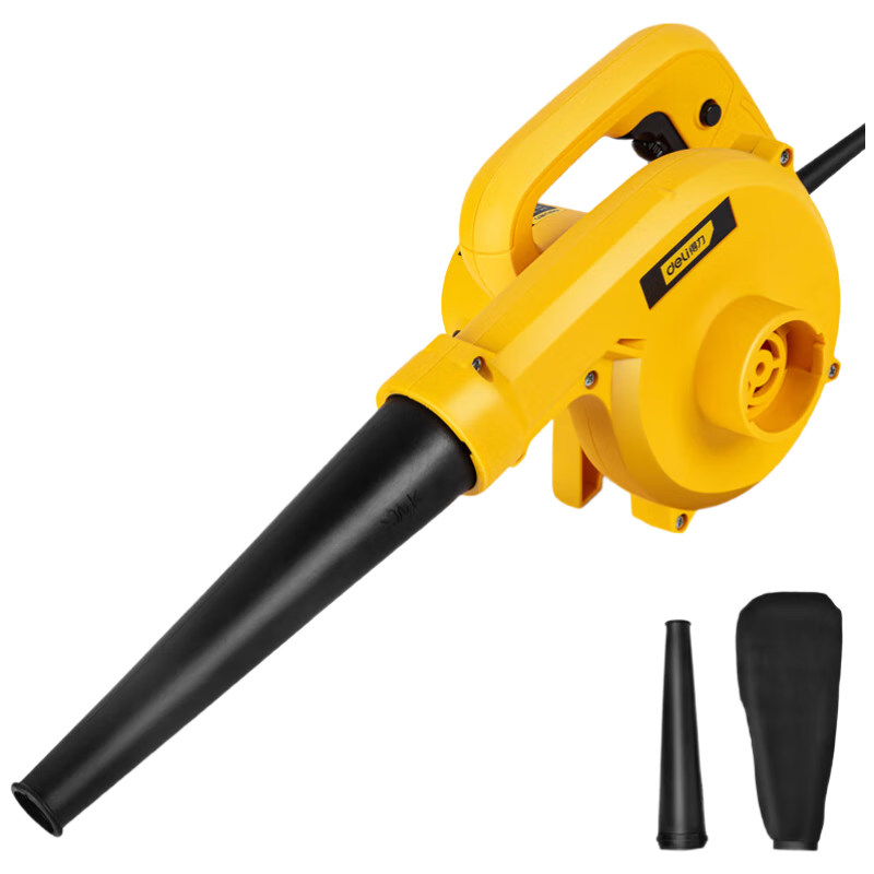Deli 600W Adjustable Speed Blower, Industrial-Grade Dust Blower, Dual-Use for Computer And Car Cleaning, Sofa Vacuum Cleaner