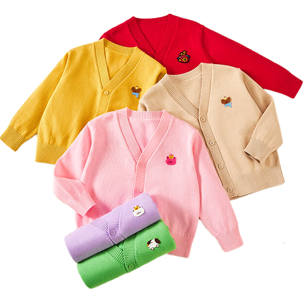 BALABALA Children's Clothing, Boys And Girls Sweater, Autumn And Winter 2025 Cardigan, Toddler Knitwear, New Year's Outfit, 209125103202