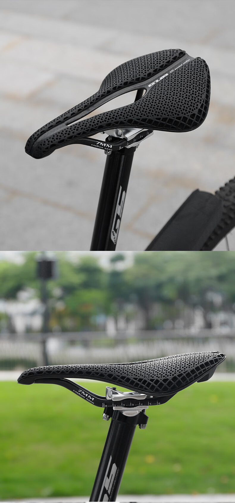 GUB 3D Printed Cushion, Carbon Fiber, for Racing Road And Mountain Bikes, Bicycle Seat, Cycling Equipment, 1176 14