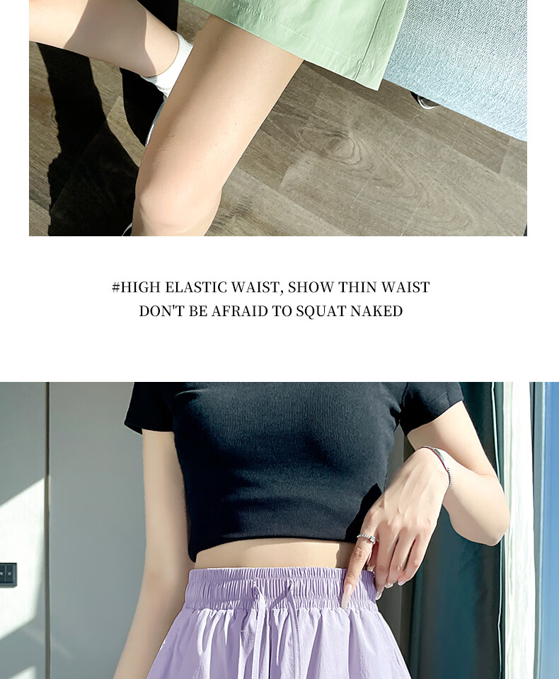 Warrior Women's Shorts 2026 New Summer Ice Silk Sun Protection Quick-Dry Slimming Mid-Length Loose Design Sports Pants 22