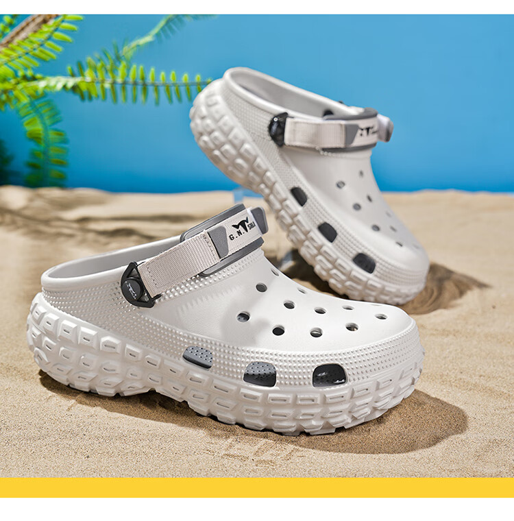 G.N.Shi Jia Men's Shoes, Summer Outdoor Wear, Thick-Soled Hollow Breathable Hole Shoes, Outdoor Stream Tracing Beach Sandals 20