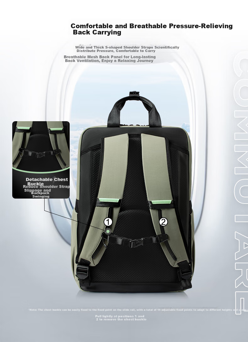 Xinxiuli Casual Commuter Backpack, Laptop Bag, 15.6-Inch, Men's Backpack, Lightweight, Large Capacity, NX5 5