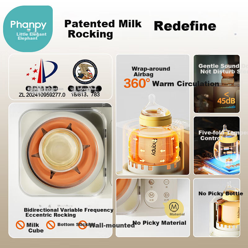 Xiaoyaxiang Milk Shaker And Milk Warmer All-In Two-In Baby Fully Automatic Water-Free Milk Warmer, Milk Thawing And Mixing Machine