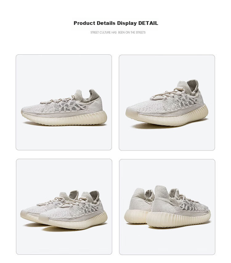 Adidas YEEZY 350 V2 Youth Women's White Jade Coconut Casual Shoes, Size 36 3
