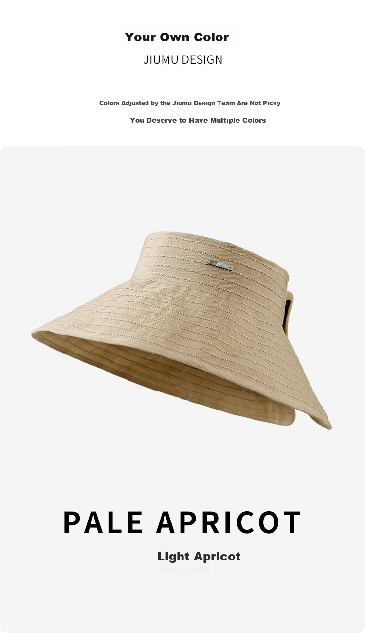 JIUMU Sun Protection Hat for Women, Sun Visor Cap, Sun Hat, Visor Cap, Cool Hat, Summer Outdoor Face-Covering UV Protection Hat for Wome 7