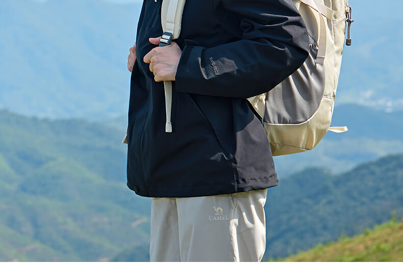 CAMEL Outdoor Sports Backpack for Men And Women, Hiking Travel Casual Waterproof Rucksack A1W3AZ104A Light Khaki 8