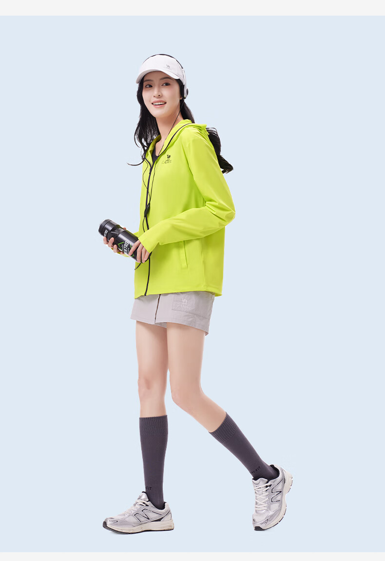 CAMEL 【Muyu】 2025 Spring New Original Yarn Sun Protection Jacket for Men and Women, Euro Style Ice Silk Quick-Dry Cooling Sun Protection Shirt XS 20