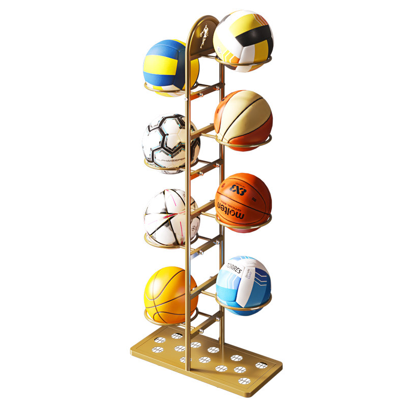Leaijia Basketball Hoop Storage Rack Indoor Home Volleyball and Badminton Storage Basket Student Ball Rack Sports Equipment Organizer