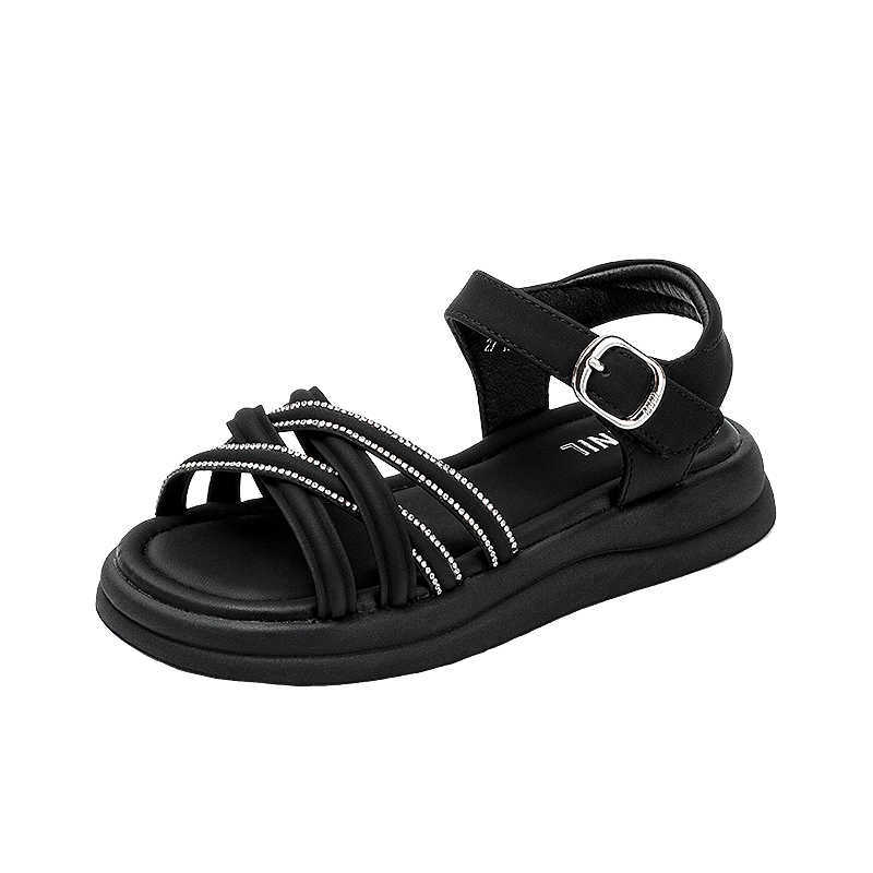 ANNIL Children's Sandals for Girls, 2026 Summer New Style, Soft-Soled Student Open-Toe Breathable Flat Fashion Princess Shoes 6275