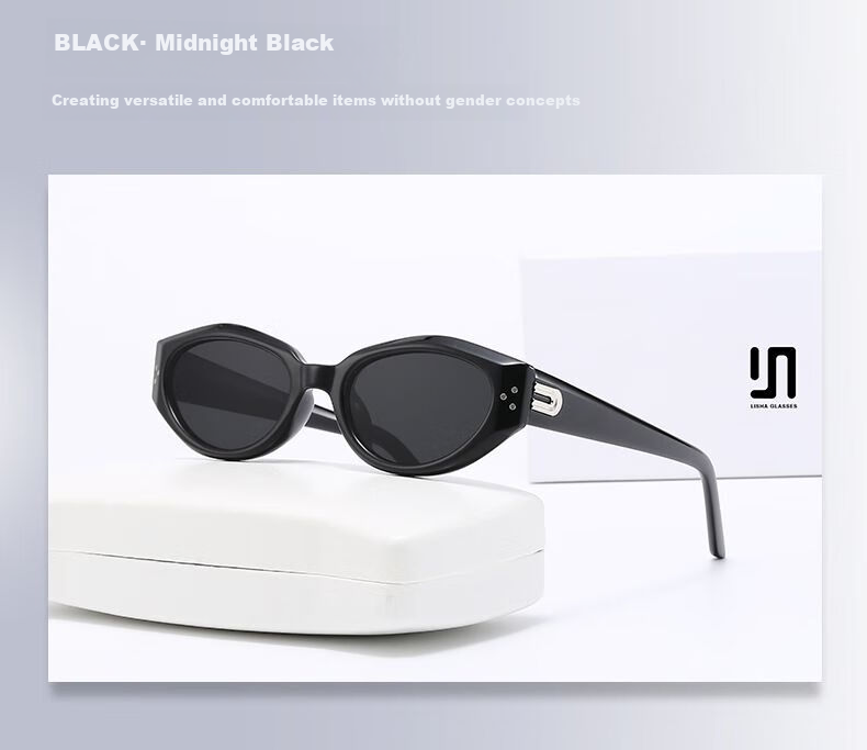 Angelamiao Women's Cat-Eye Small Frame Versatile Fashionable Sunglasses, High-Definition Polarized Sunglasses for Back-To 7