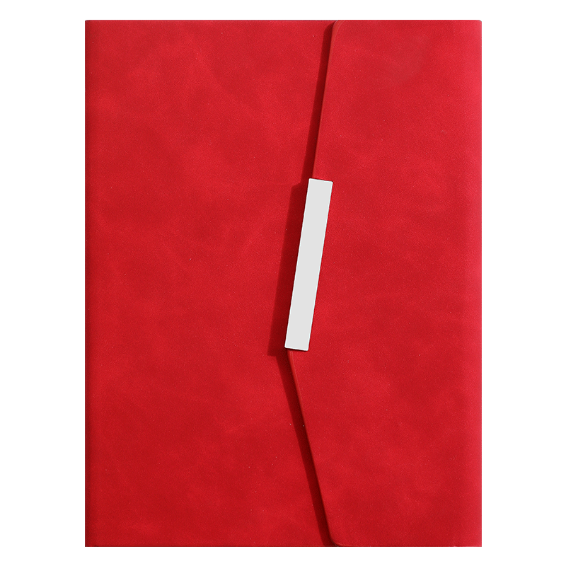 Faramon Notebook A5/240 Pages, Lambskin Vintage Thickened Journal, Tri-Fold Leather Diary, Stationery Office Meeting Record Book, Customizable, Red
