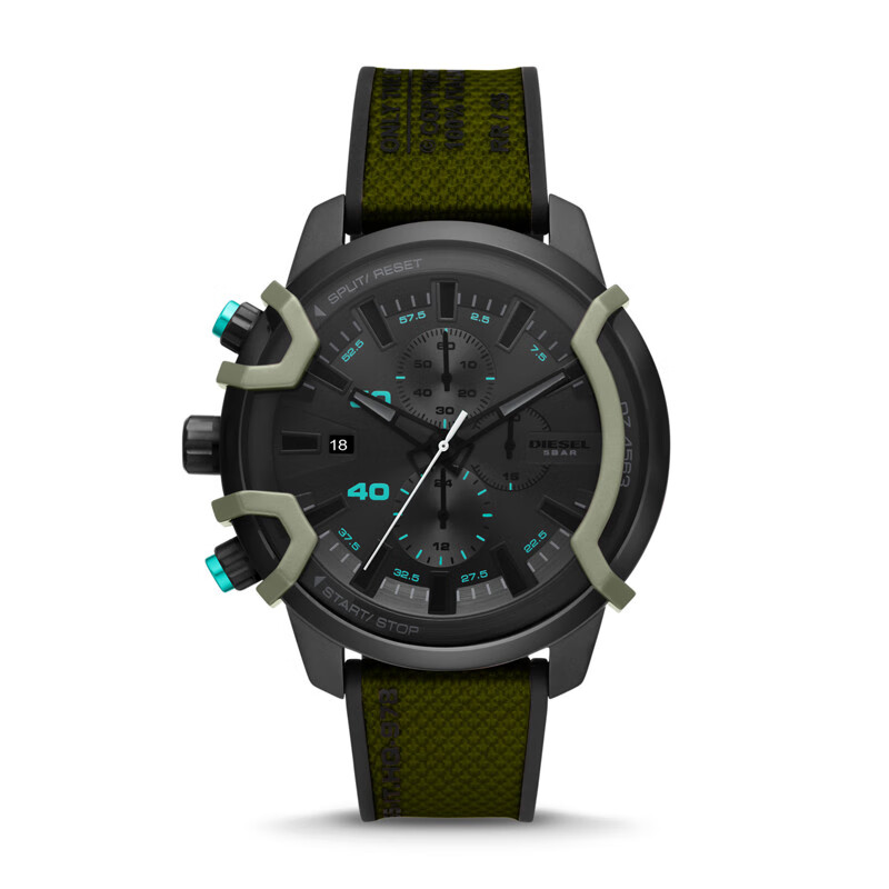 DIESEL Men's Quartz Watch with Fabric Strap, Boyfriend DZ4563, Valentine's Day Gift 1