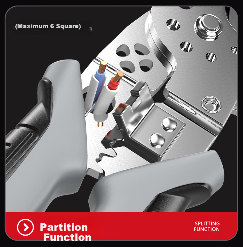 DELIXI ELECTRIC Wire Stripping Pliers, Electrician's Cutter, Multifunctional Wire Cutter, Wire Crimping Pliers, Specialized Cable Cutters for Electricians, Wrench Wire Stripping Pliers 8