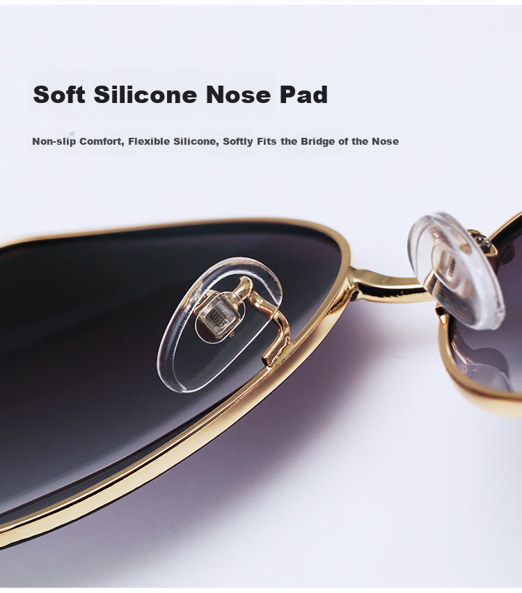 VEGOOS Sunglasses for Women, Korean Style Street Photography Metal Trendy UV Protection Polarized Driving Sunglasses SY8063 10