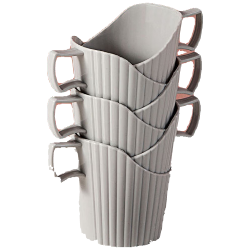 Siwangongli Disposable Paper Cup Holder, Tea Tray Cup Stand, Hot Water Insulation Tray Paper Cup Holder Box Cup Sleeve Plastic Cup Holder, Gray, 12-Pack