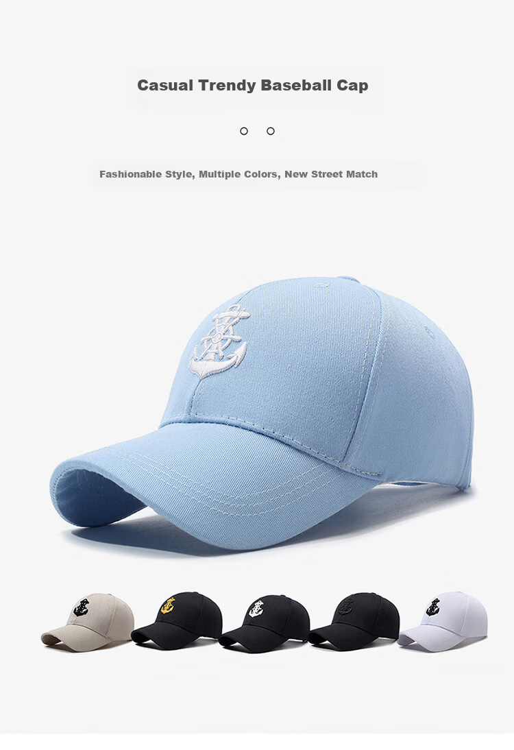 Jiancai Baseball Cap for Men And Women, Korean Style Trendy Visor Hat, Casual Outdoor Large Size Running Sun Protection Hat for Me 1