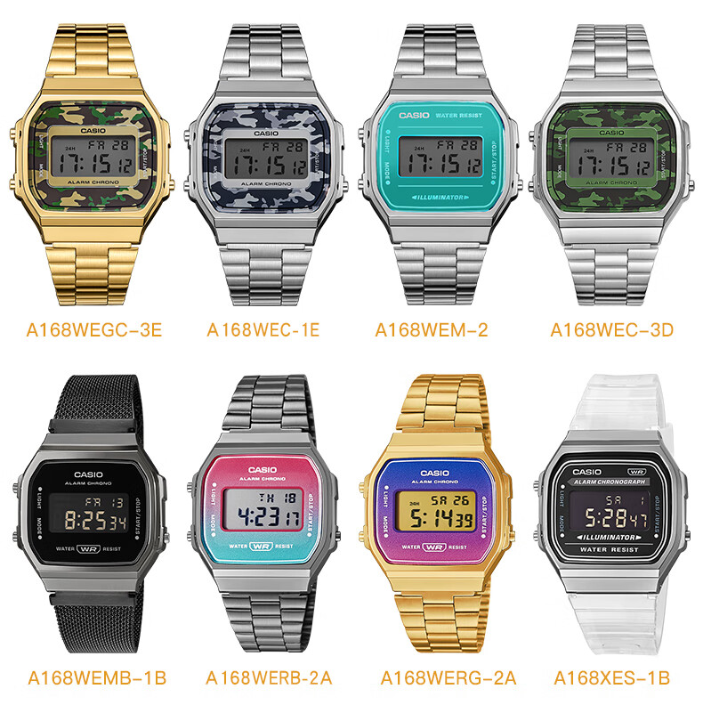Casio Retro Square Digital Watch for Students, Unisex, A168WERB-2A 10