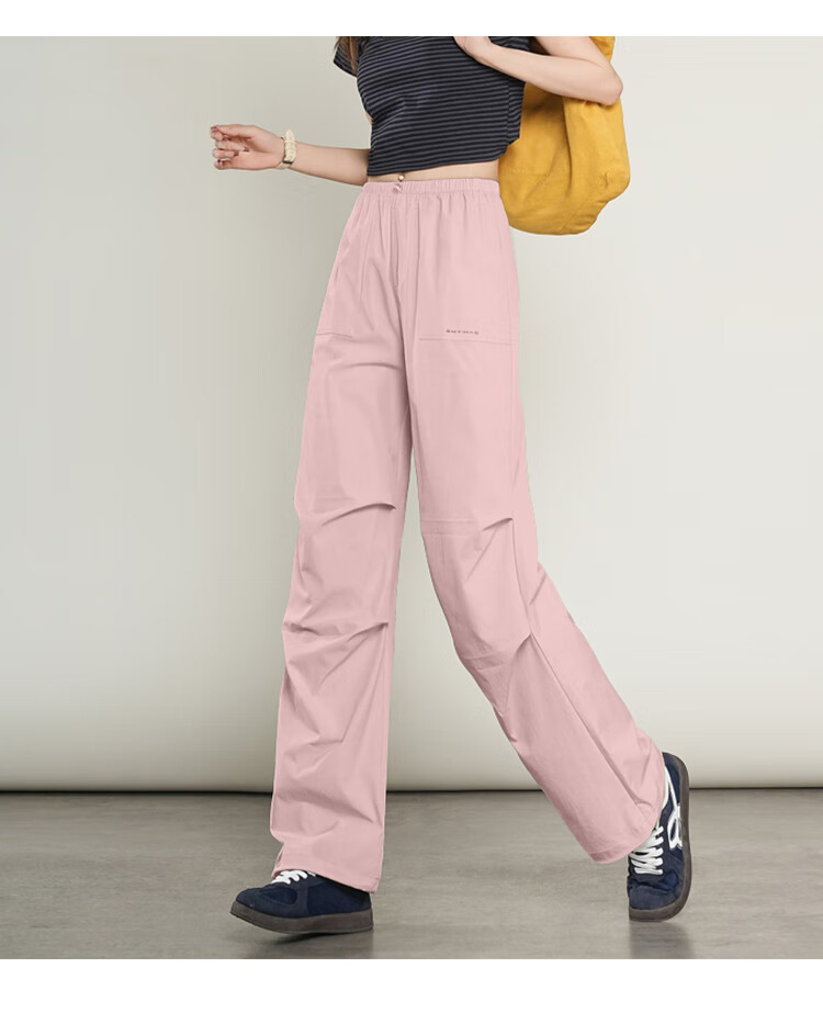 Ziyouxi Women's Cargo Pants, Summer Lightweight Ice Silk Quick-Dry Casual Wide-Leg Pants, 2026 New High-Waist Slimming Hiking Sports Trousers 20