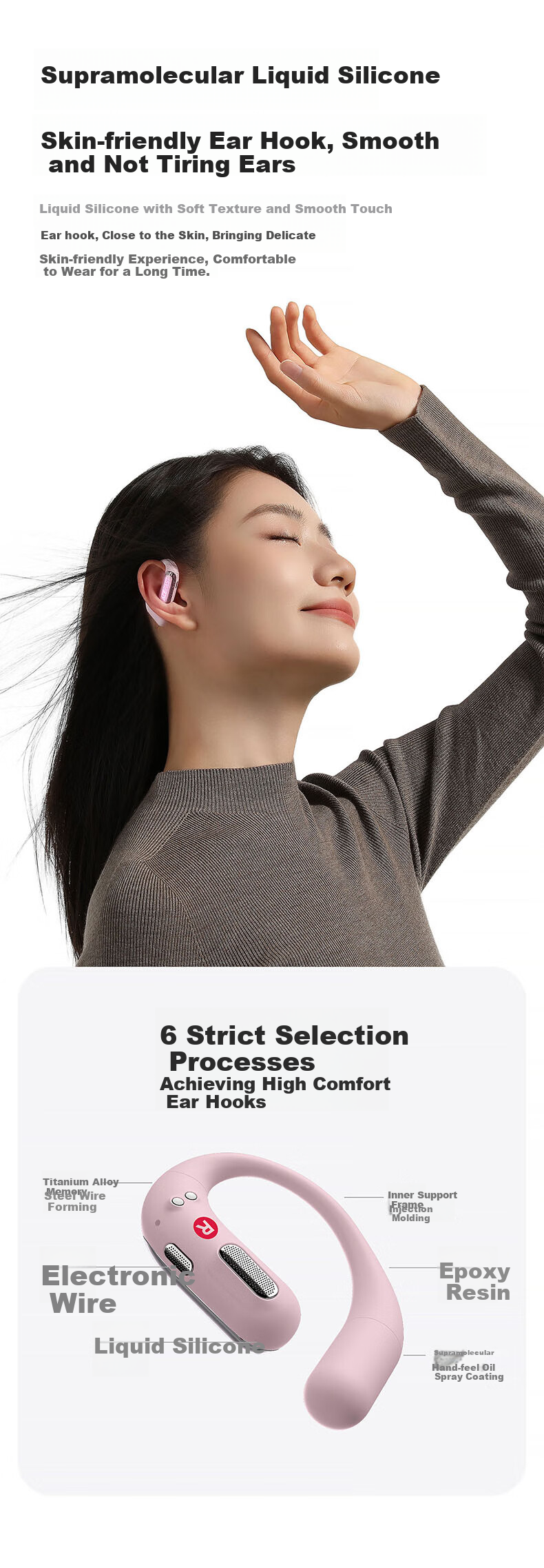 ACEFAST Jisu [Subsidies] Luminous Open-Ear Bluetooth Headphones with Long Battery Life, Call Noise Reduction, Sports Cycling Sweat-Resistant Gaming Earphones Non-Bone Conduction Over-Ear Style 10