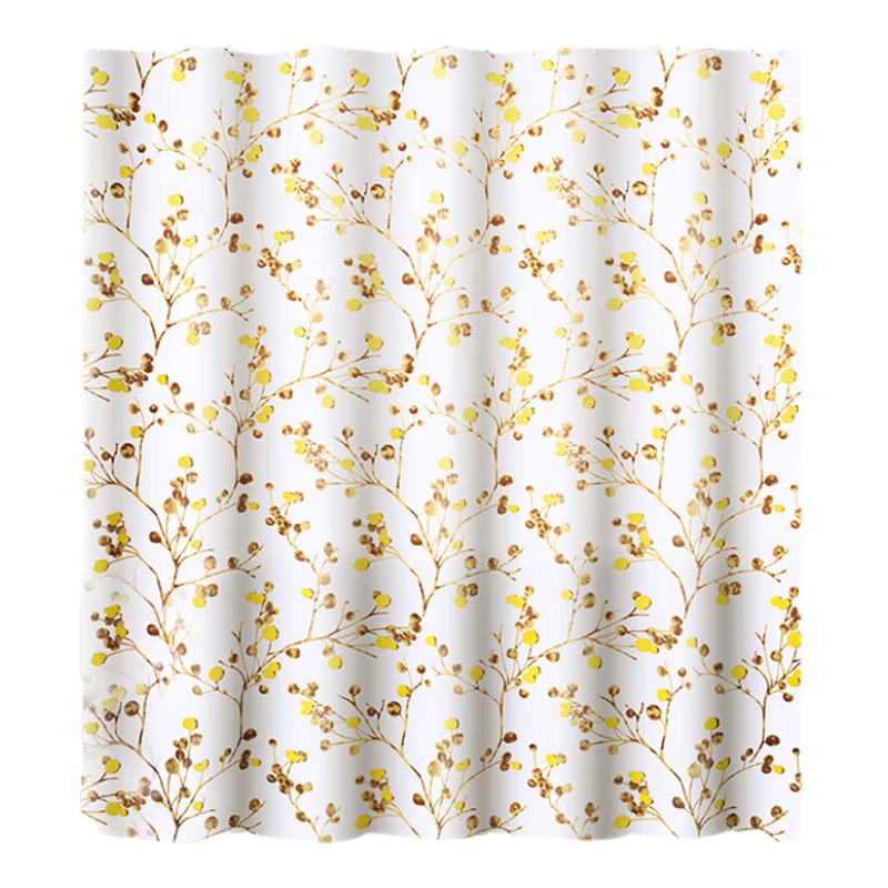RIDDER Shower Curtain, Waterproof, 180*200cm, Polyester Quick-Drying, Anti-Mold, with Hooks, Wall-Mounted, Wet And Dry Separation Partitio