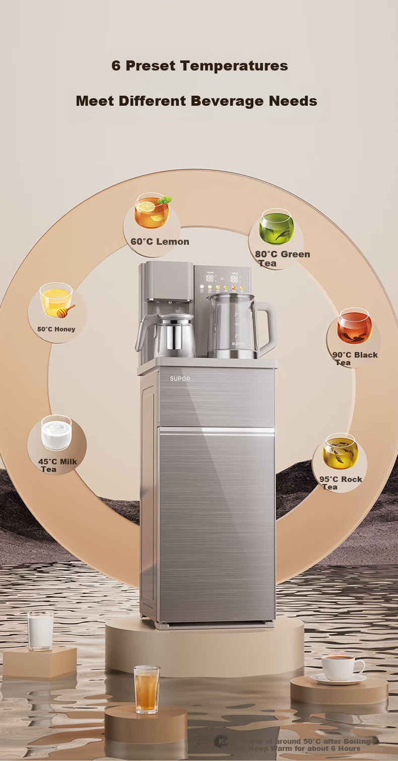 SUPOR Dust-Free Water Dispenser Tea Bar Machine, High-End Living Room New Water Dispenser, Remote Control Smart Bottom-Loading Anti-Overflow Tea Bar Cabinet Integrated Household Kettle SW-CBJ70 9