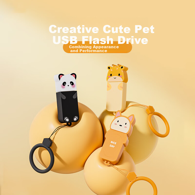 HP 128GB Adorable Deer USB Flash Drive, Cute Deer 3.2 High-Speed Transfer, Couple's Mini USB Drive, Up to 220MB/s Speed, for Office, Students, Car, Computer And Phone