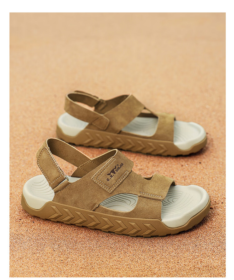 G.N.Shi Jia Men's Sandals, 2026 New Summer Style, Breathable Beach Shoes for Outdoor Wear, Casual Retro Versatile Roman Sandals 7