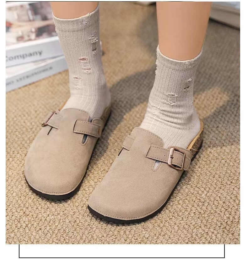FOOTOPPO Women's Closed-Toe Mules, Ladies' Outdoor Birkenstock Slippers, Thick-Soled Shoes, Summer Outdoor Birkenstock Slippers 4